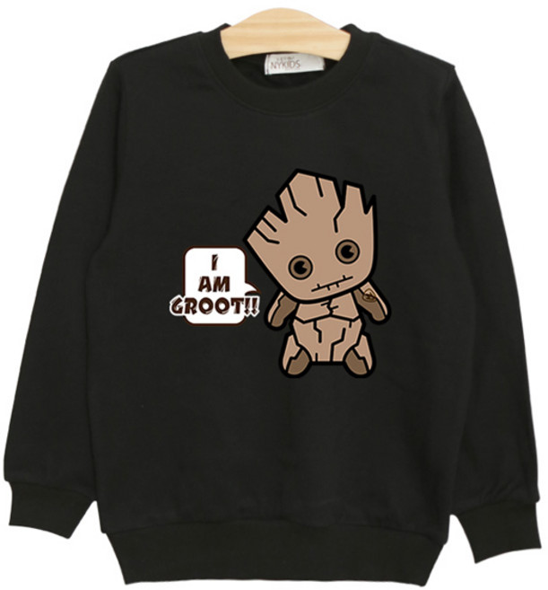 뉴욕꼬맹이 아동용 마블 그루트 맨투맨z 티셔츠 P057