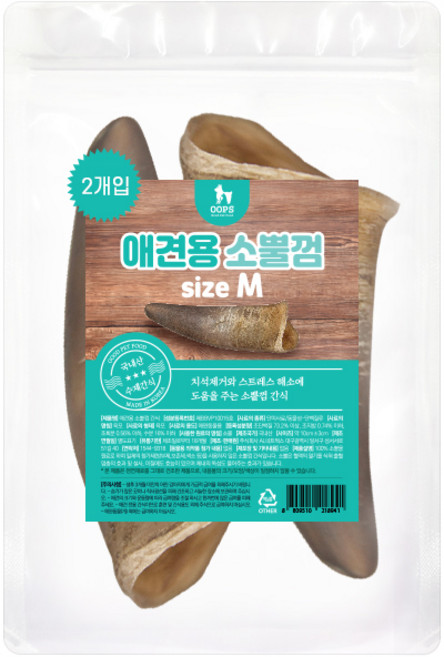 웁스 강아지 소뿔껌 M, 소뿔, 1.1kg, 1개