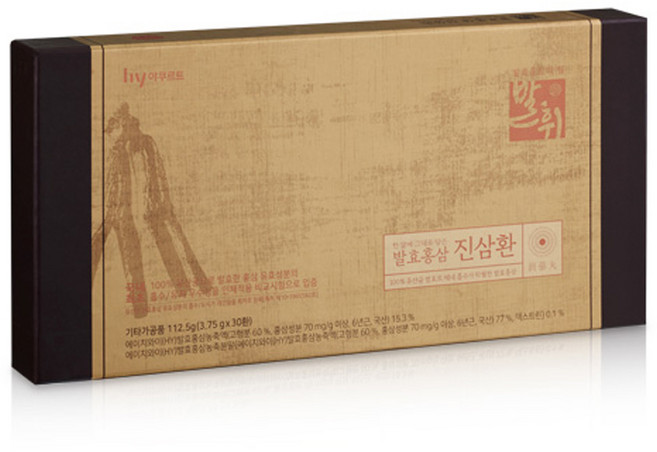 한국야쿠르트 발휘 발효홍삼 진삼환, 3.75g, 30개