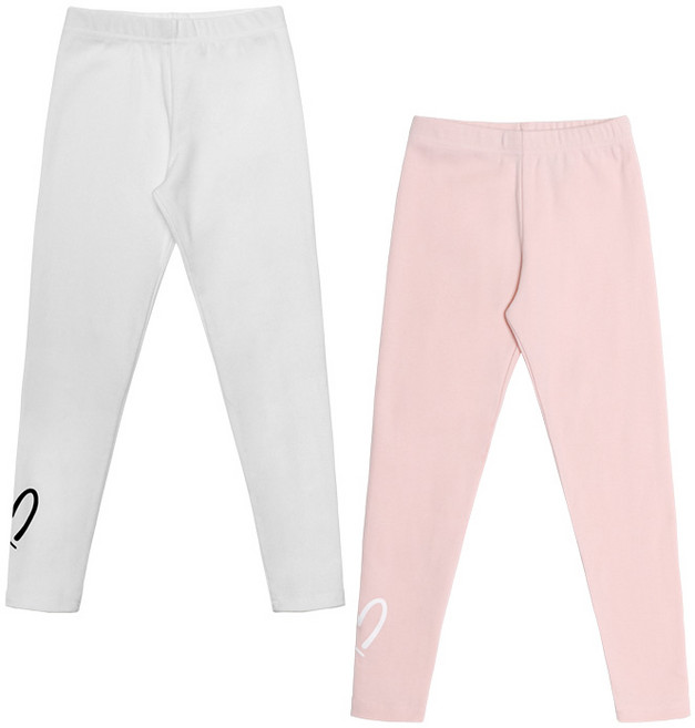 유라비 여아용 헤레나 하트 레깅스 2p