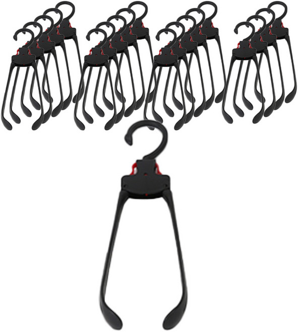 포에타 논슬립 목늘어남 방지 원터치 옷걸이 고정형, 블랙, 30개