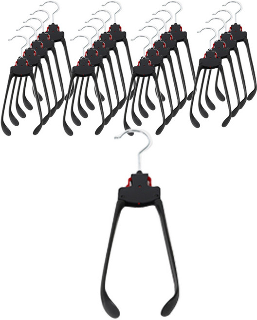 포에타 논슬립 목늘어남 방지 원터치 옷걸이 회전형, 블랙, 40개