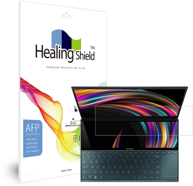 힐링쉴드 에이수스 젠북 듀오 UX481FL 스크린패드 올레포빅 노트북 액정보호필름, 1세트