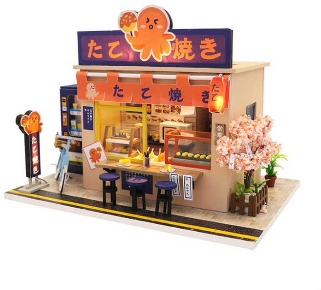 하우스 미니어처 DIY 키트 타코야끼, 혼합 색상, 1개