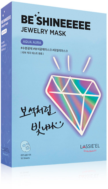 라씨엘르 비 샤인 쥬얼리 마스크 팩 수분 광채 28g, 10개, 1개입
