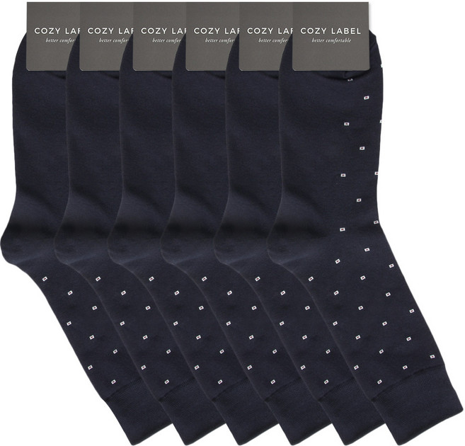 코지라벨 남성용 미니스퀘어 정장양말 6켤레