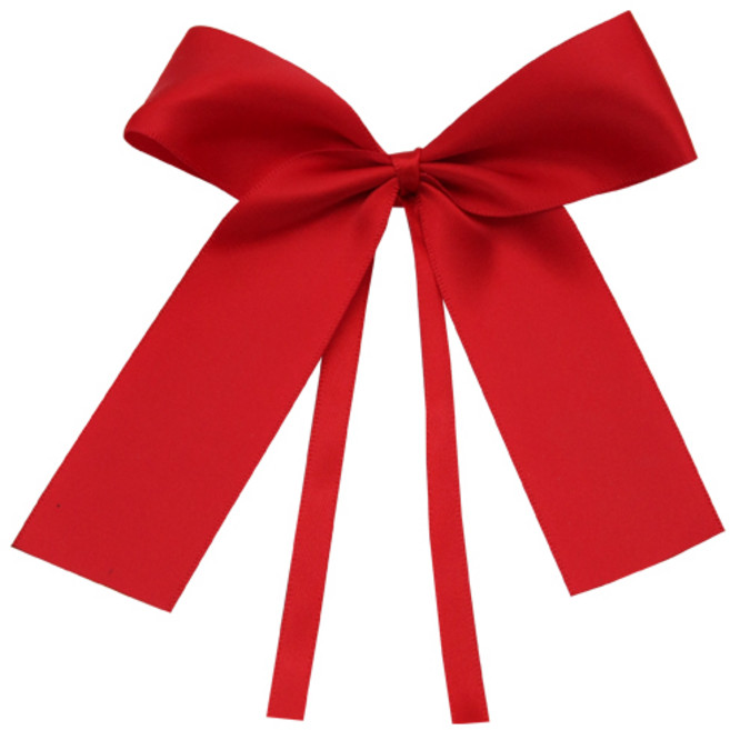 도나앤데코 멜로우 선물포장 공단 리본 타이, 레드, 20개