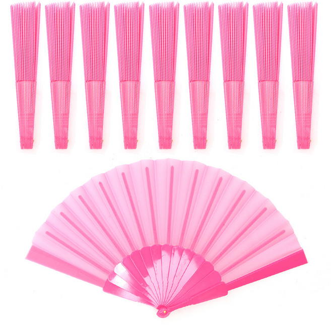 리빙다 응원 부채, 핑크, 10개