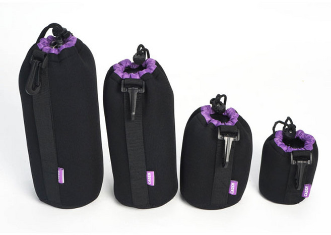 앤티스 슬리브 카메라 렌즈 보호 파우치 S + M + L + XL 세트, 혼합 색상, 1개