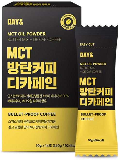 데이앤 MCT 방탄커피 디카페인, 10g, 14개입, 1개