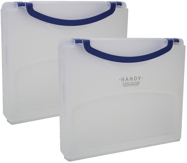 핸디 화일 케이스 5cm, 백색, 2개