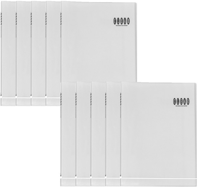 클리어 파일 10p, 백색, 10개