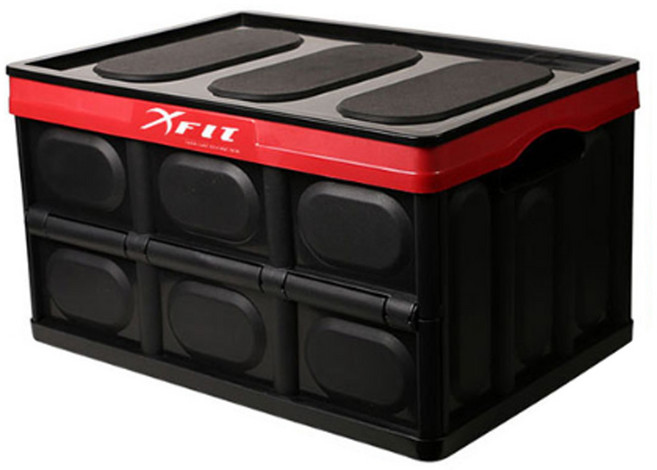 엑스핏 접이식 하드케이스 자동차 트렁크정리함 46L, 혼합 색상