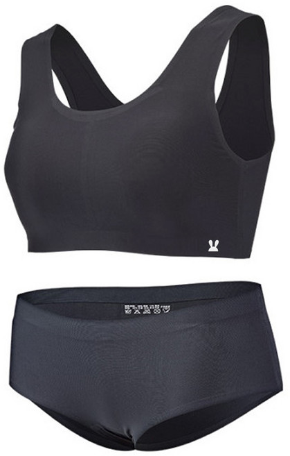 리틀래빗 심리스 U타입 주니어 학생 브라 + 팬티 세트