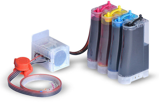 잉크타임 HP3635 & HP3636 & HP3835 & HP3838 & HP680 전용 DIY 진공댐퍼 잉크 무한공급기 300ml, 혼합 색상, 1개