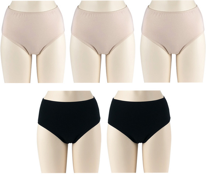 올리비아바비 여성용 면스판 맥시팬티 5p