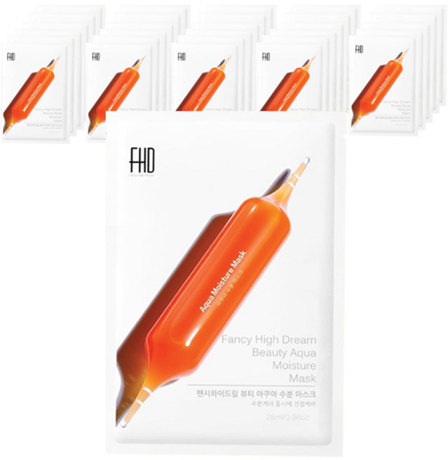 FHD 팬시하이드림 뷰티 아쿠아 수분 마스크, 30개입, 1개