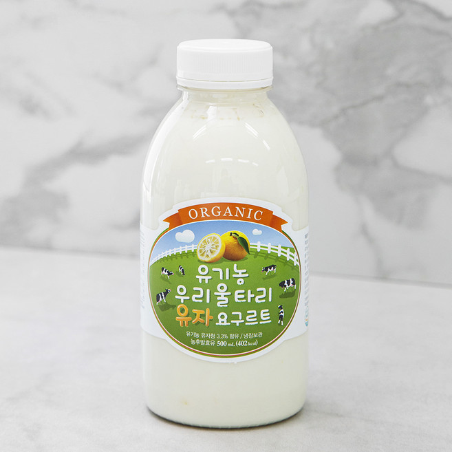 유기가공식품인증 우리울타리 유자 요구르트, 500ml, 1개입, 1개