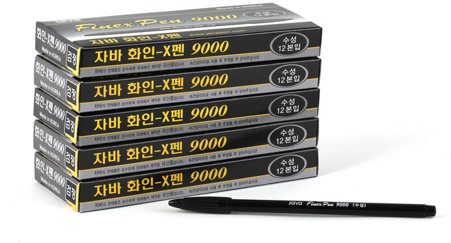 자바펜 화인-X펜, 검정, 60개