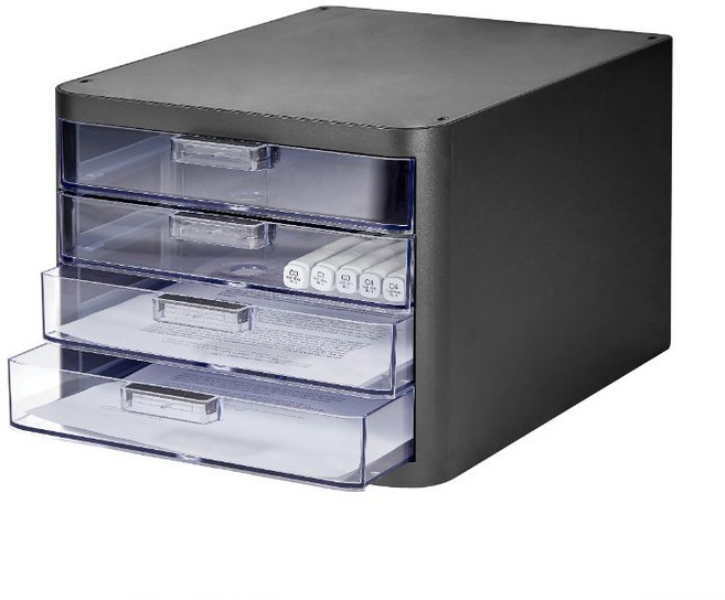 리템 클리어 멀티 캐비넷, 다크그레이, 4단