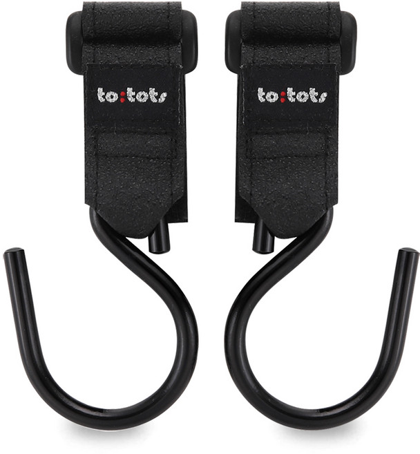 투토츠 유광 특수합금 유모차걸이 2개, 블랙+블랙, 1세트