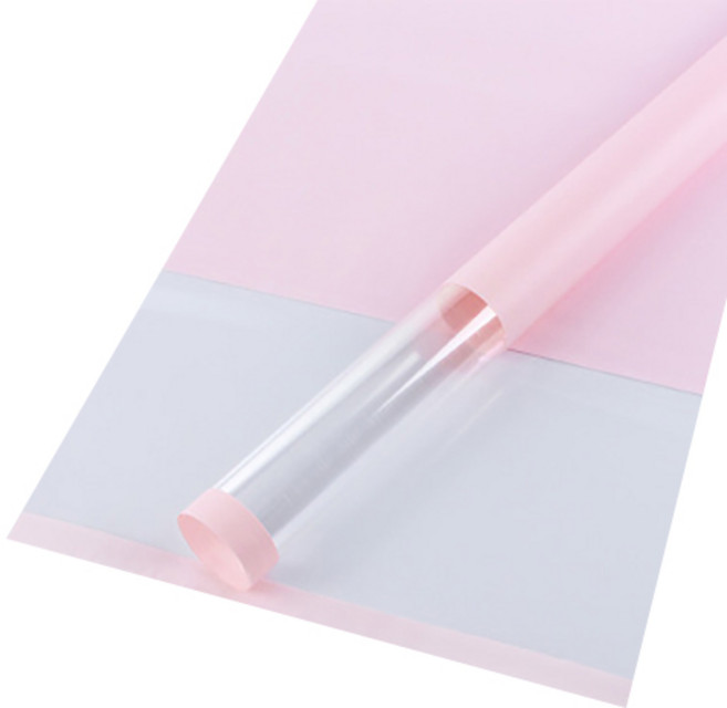 에스피글로벌 클리어 라인 장미 한송이 플라워 포장지, 슈가 블라썸, 20개