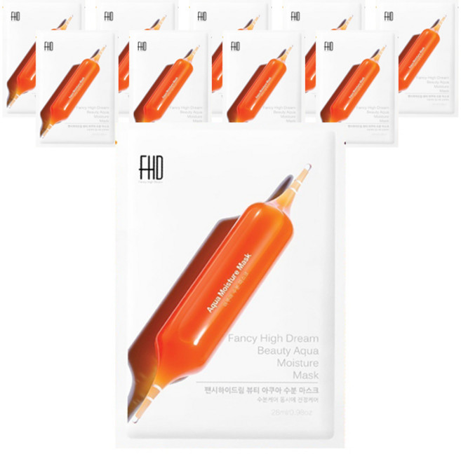 에프에이치디 팬시하이드림 뷰티 아쿠아 수분 마스크팩, 1개입, 10개