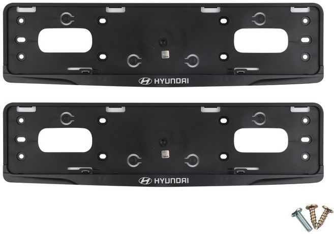 카템 신형 천공 & 비천공 현대 번호판 가드 A타입 2p + 고정피스 3p 세트, 혼합 색상, 1세트