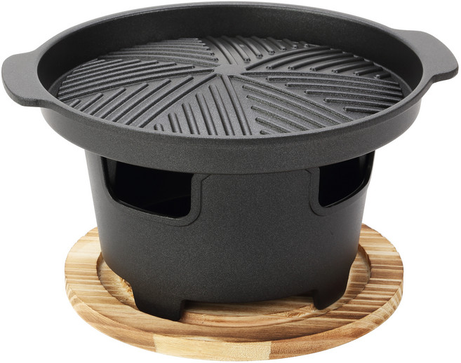 러브송 혼술 구이팬 2종 세트 2개, 혼합색상, 구이팬 18cm + 워머, 1개