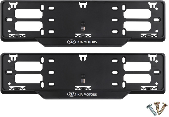 카템 신규격 천공 비천공 겸용 번호판가드 기아 B타입 2p + 고정피스, 1세트