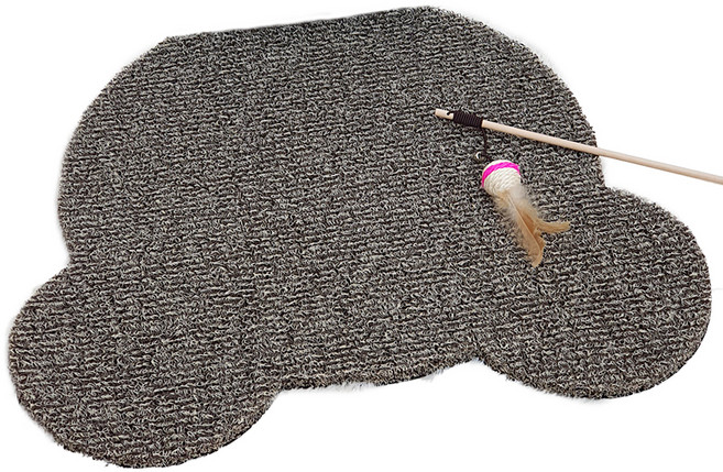 옹이네 쥐돌이는내꺼얌 고양이 코일매트, 브라운, 1개