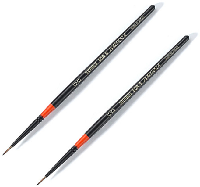 BABARA 세필붓 80RS, 00호, 2개