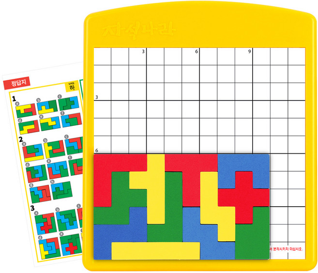 자석나라 양면 자석 펜토미노 놀이, 혼합색상, 1개