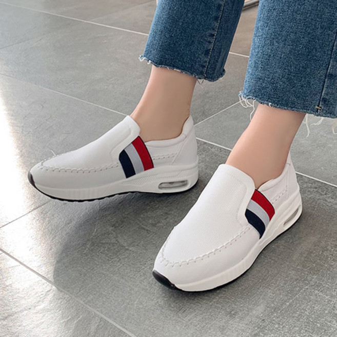 J SHOE 簡約牛皮厚底運動鞋