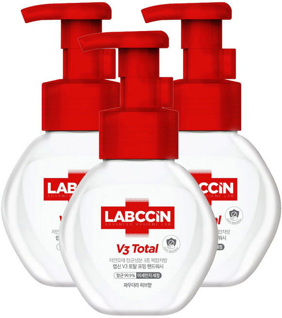 랩신 V3 토탈 포밍 핸드워시 용기 250ml X 3개