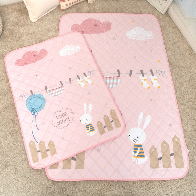 아이자리 항균 퀄팅 유아 방수패드, 썸데이핑크, 1개