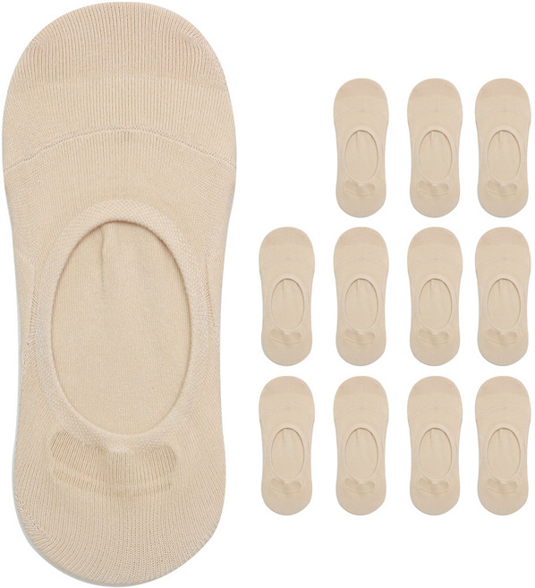 투투삭스 여성용 구멍 보완 발 끝 두겹 페이크삭스 12켤레