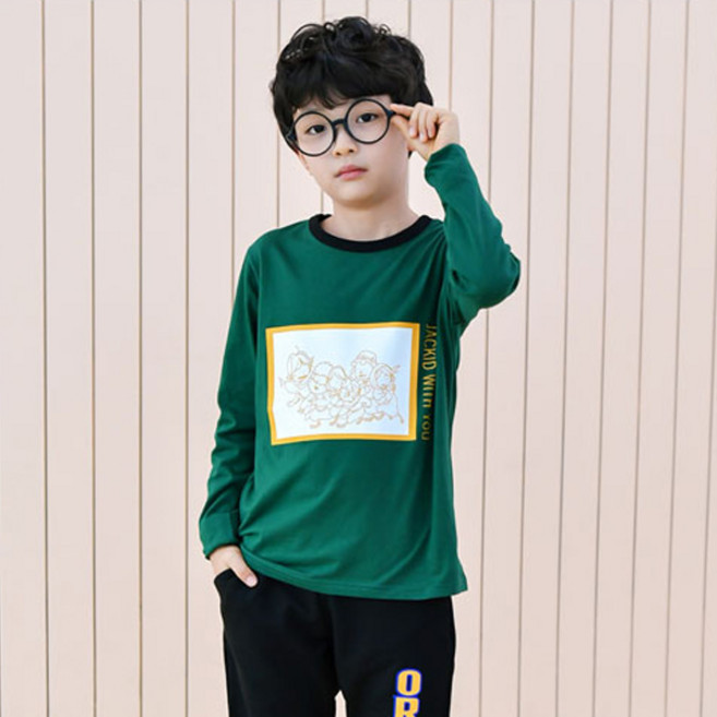 잭키드 남아용 패밀리 티셔츠