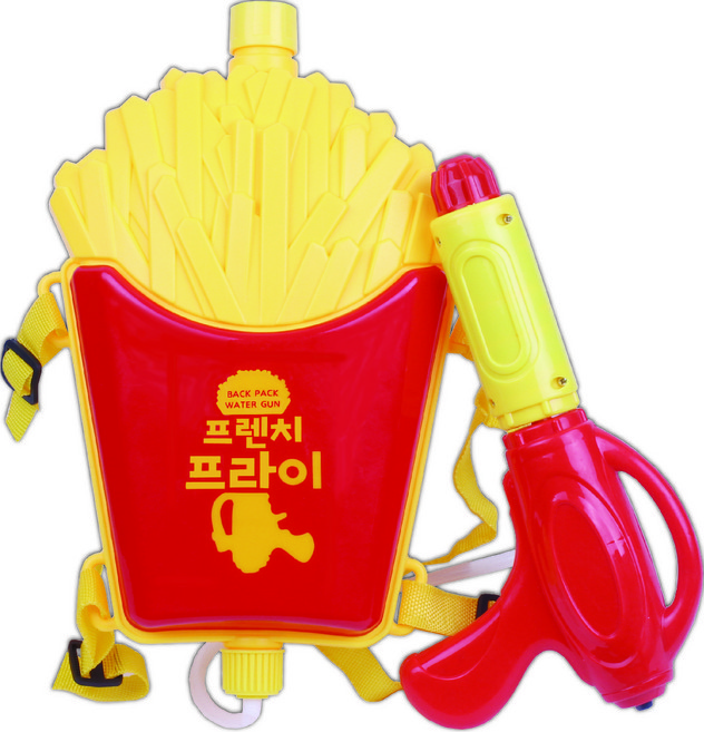 토이락 프렌치프라이 배낭물총, 혼합 색상, 1개