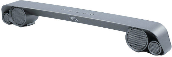 마이크로닉스 ROUND STUDIO BT-1000 V2 커브드 유무선 PC용 스피커, Dark Gray