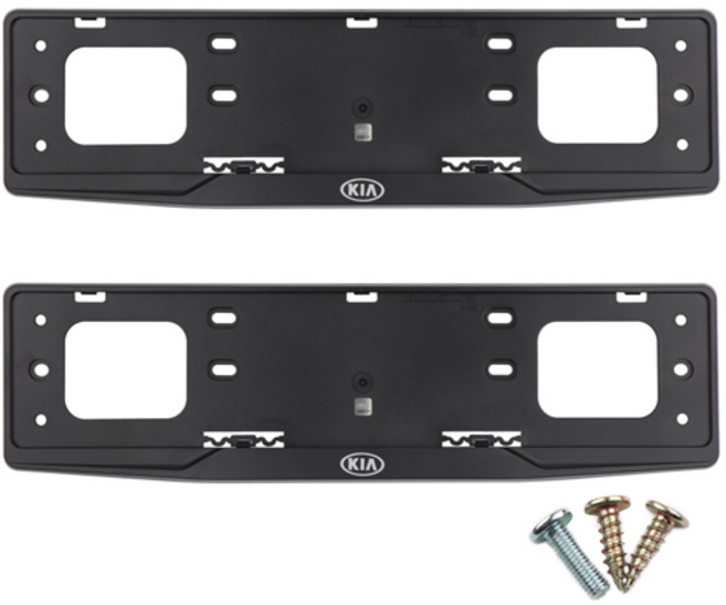 카템 신규격 천공 비천공 번호판가드 기아 A타입 2p + 고정 피스 세트, 1세트