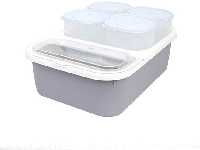 데코즈인 버디 쌀통 소 3kg + 잡곡통 4p, 그레이, 1개