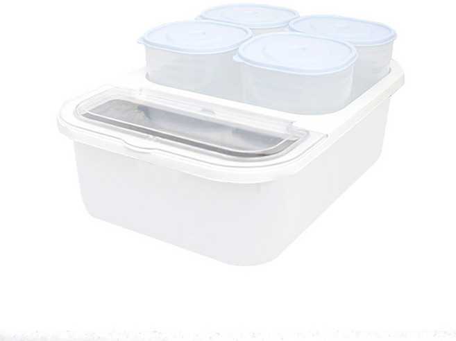 데코즈인 버디 쌀통 소 3kg + 잡곡통 4p, 화이트, 1개