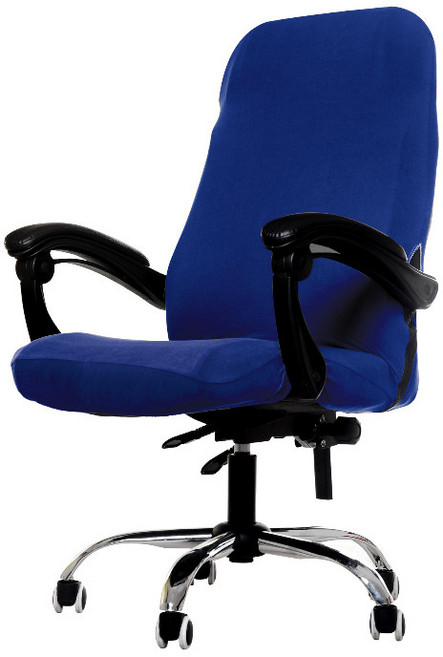 그뤠잇 지퍼형 사무실 의자 커버, 블루, 1개