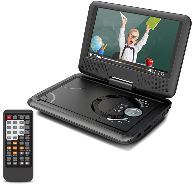 컴스 TV출력 지원 휴대용 모니터 DVD 플레이어 228mm, CJ740