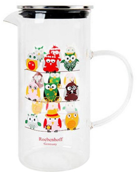 레벤호프 내열 유리 물병, 부엉이, 1200ml