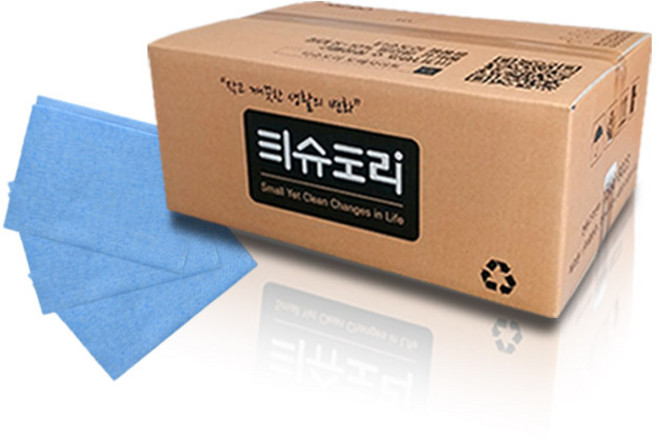 티슈도리 대용량 업소용 빨아쓰는 일회용 행주 파랑색, 400개, 1개