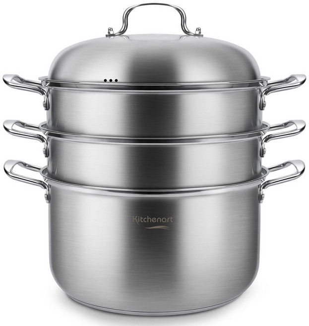 키친아트 올가 IH 올 스테인레스 3단 찜솥, 36cm, 1개