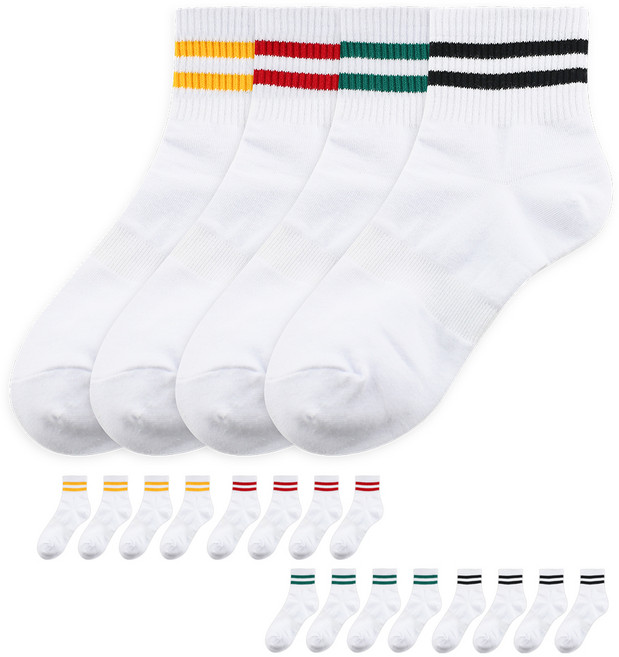 이지레그 여성용 비비드투라인 중목 양말 20켤레