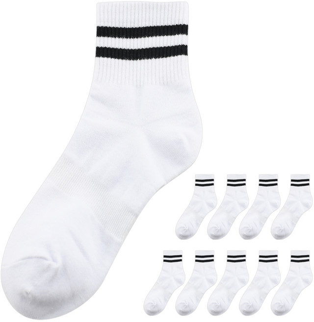 이지레그 여성용 비비드투라인 중목 양말 10켤레